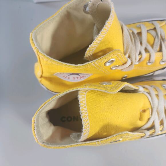 Women's Converse Chuck Taylor All-Stars Size 7 011640 Yellow Canvas Sneakers - Picture 3 of 7